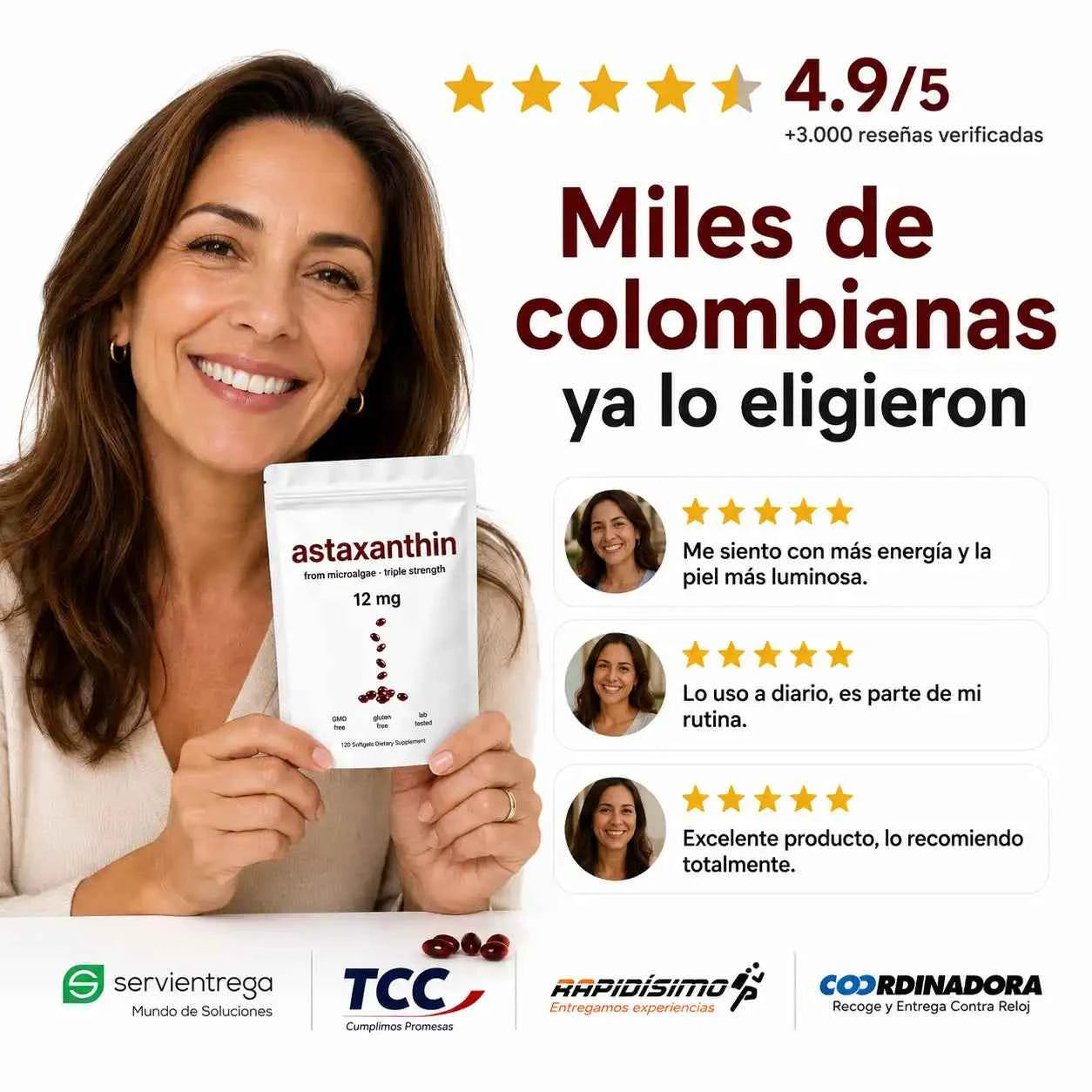 Astaxantina® 12mg | El Rey de los Antioxidantes
