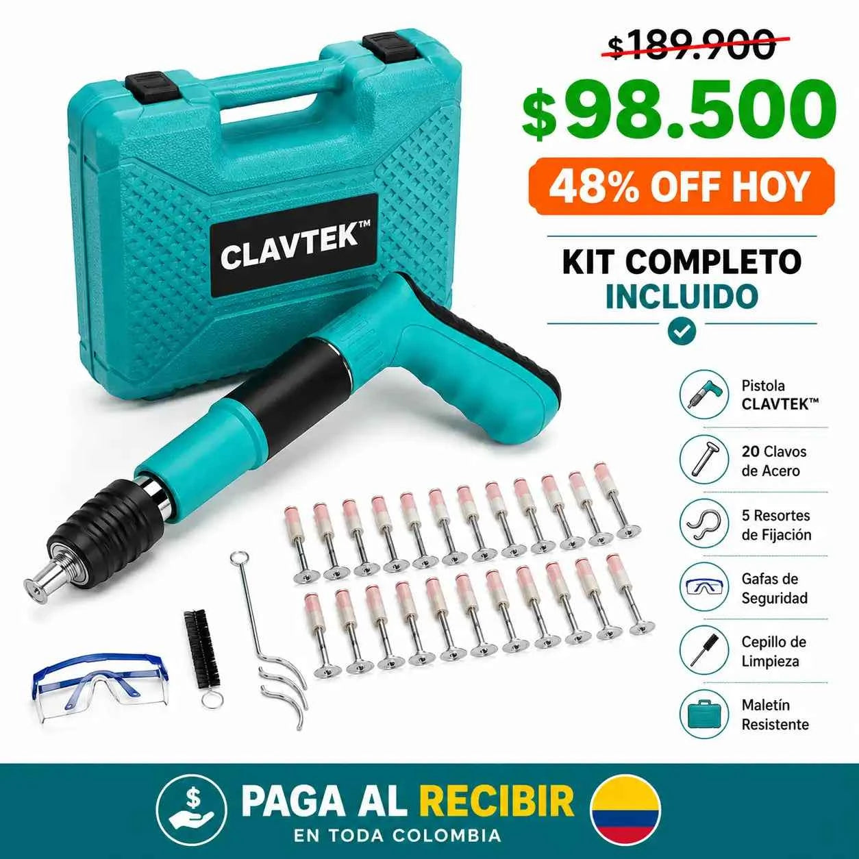 ⚠️ ÚLTIMAS UNIDADES | CLAVTEK™ - Fija Todo en Tu Hogar Sin Llamar a Nadie | 48% OFF Hoy