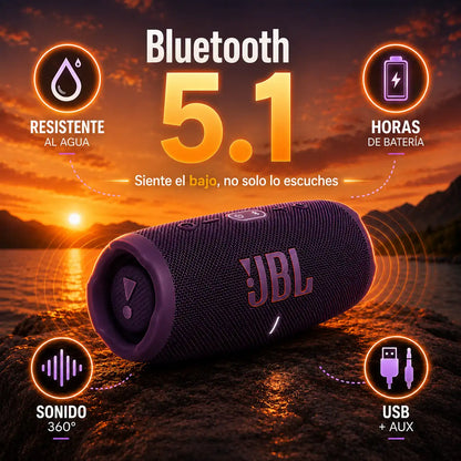 🔊 ¿Tu parlante suena débil? JBL CHARGE 5 (Con Etiqueta) llena tu casa de sonido en segundos