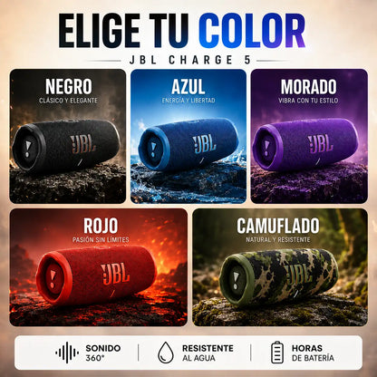 🔊 ¿Tu parlante suena débil? JBL CHARGE 5 (Con Etiqueta) llena tu casa de sonido en segundos